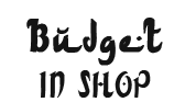 Budget in shop logo